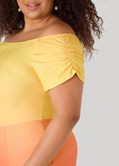 Ombre Off The Shoulder Maxi Dress