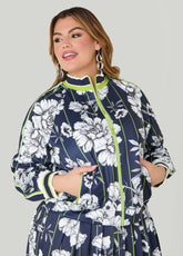 Striped And Floral Track Jacket