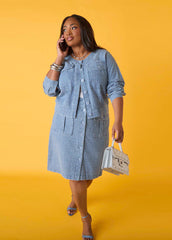 Textured Denim Jacket