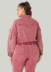 Stonewash Denim Cargo Jacket
