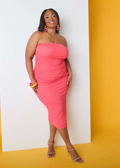 Textured Midi Pencil Skirt