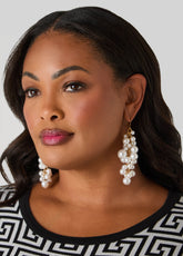 Cluster Faux Pearl Earrings