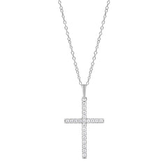 0.25 Carat Cross Lab Grown Diamond Necklace
