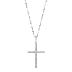 0.25 Carat Cross Lab Grown Diamond Necklace