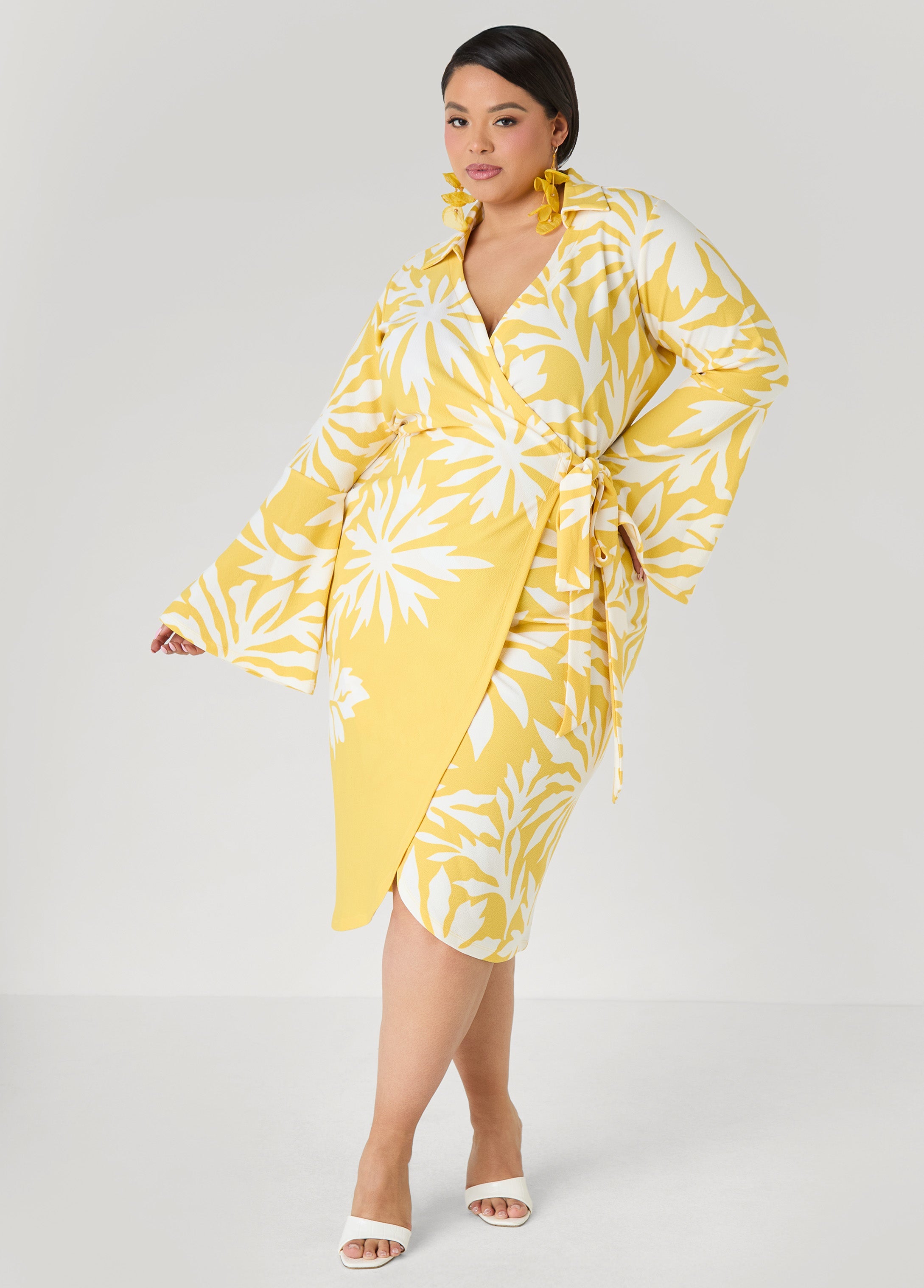 Floral Print Wrap Dress