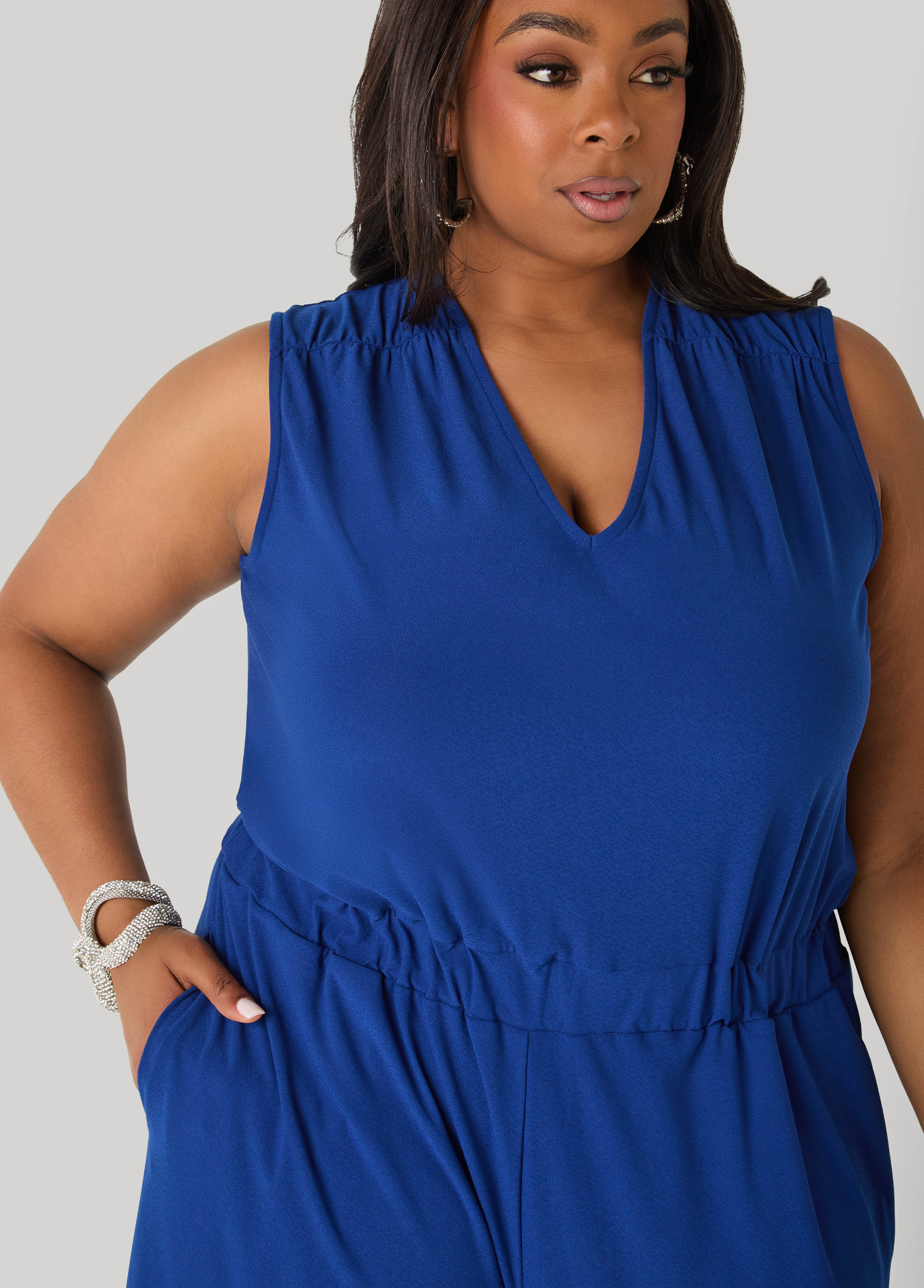 Tall Tie Back Wide Leg Jumpsuit