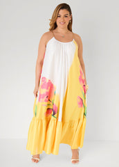 Tall Chain Trimmed Floral Maxi Dress