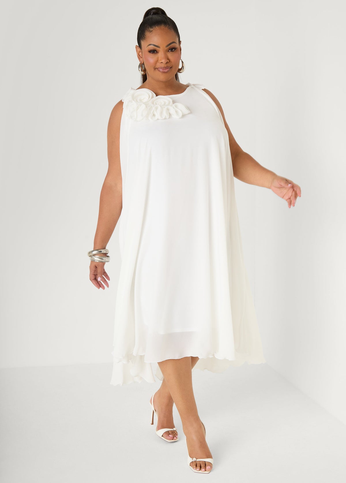 Rosette Midi Dress