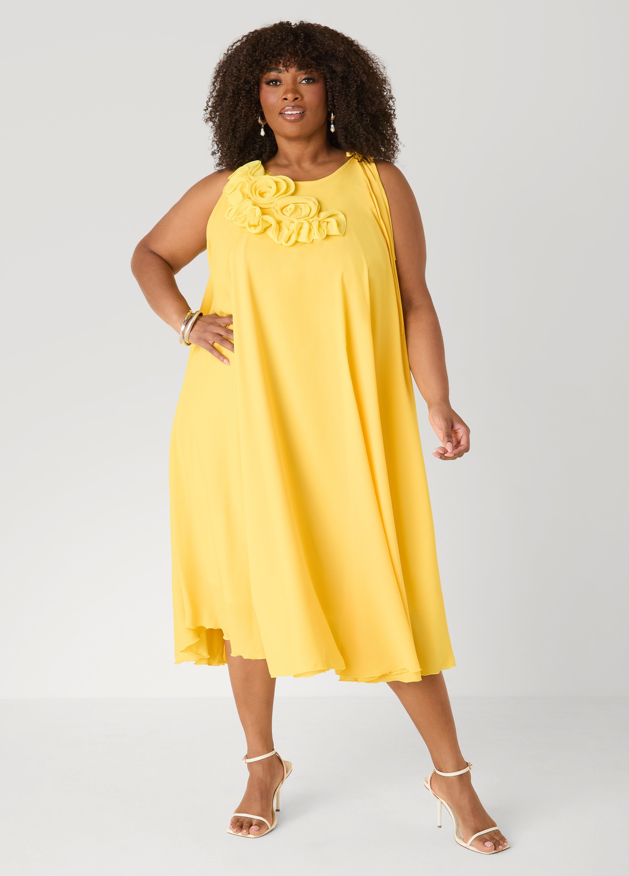 Rosette Midi Dress