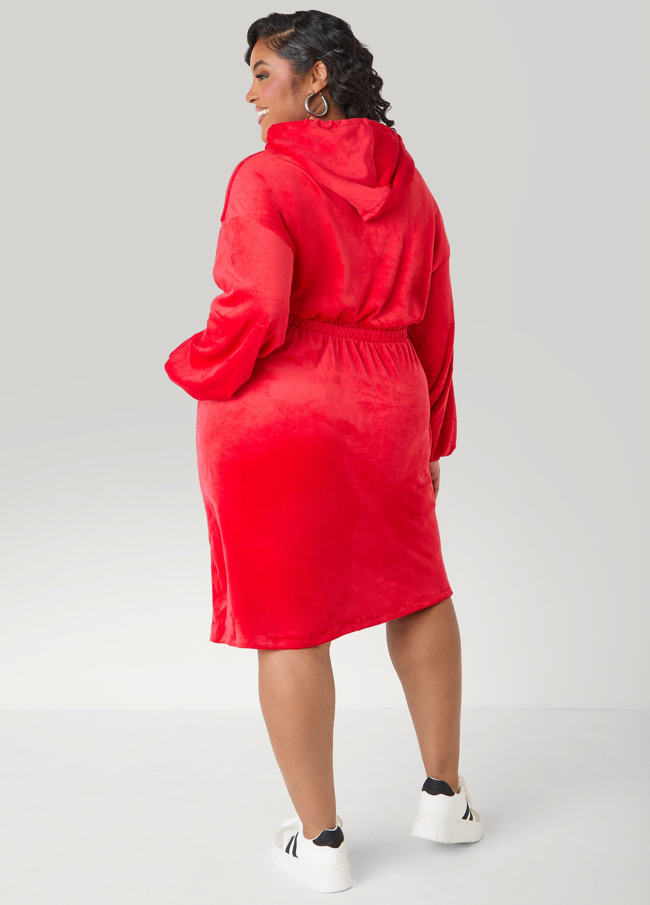 Hooded Velour Dress