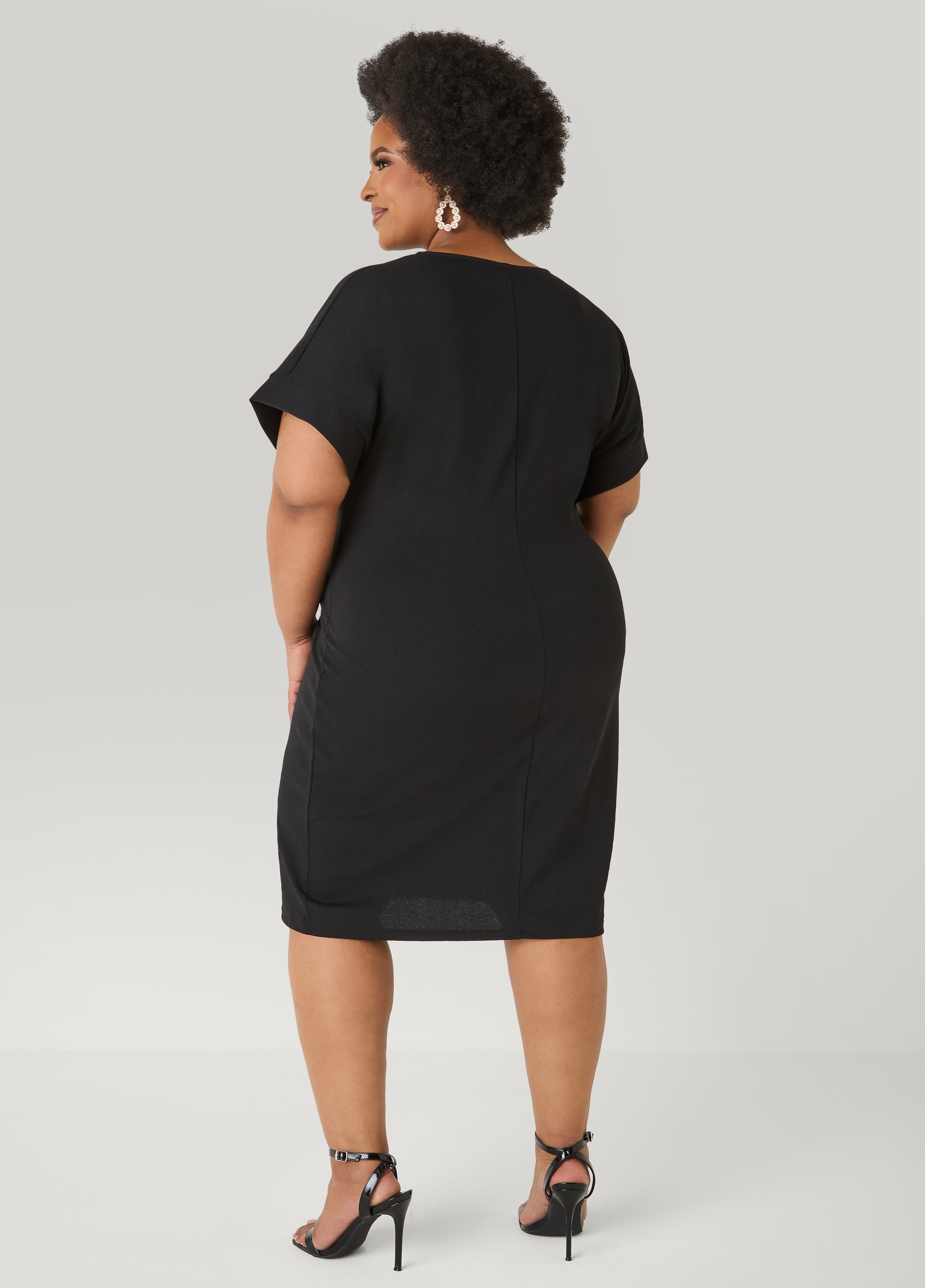 Textured Tie Front Dress