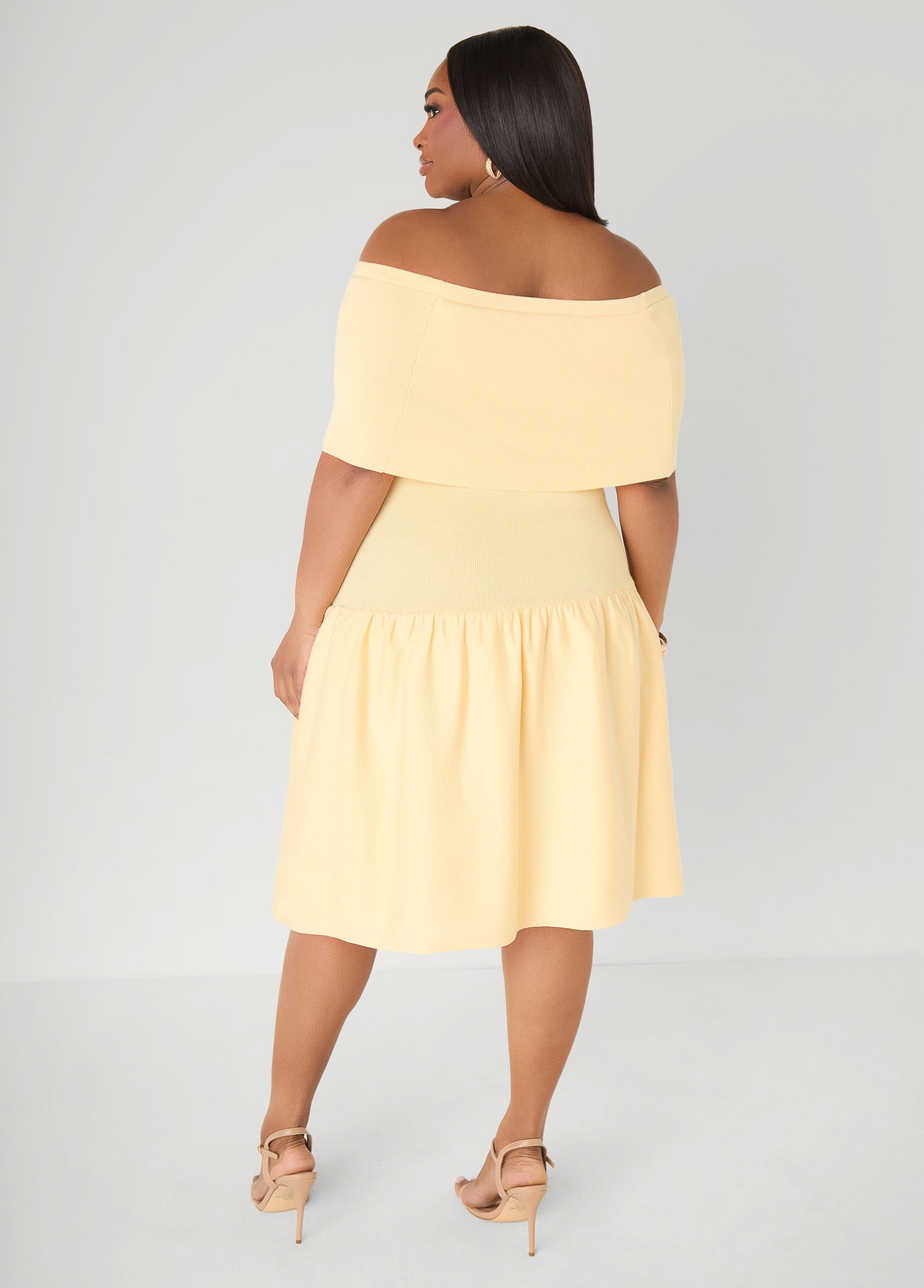 Off The Shoulder Sweater Dress