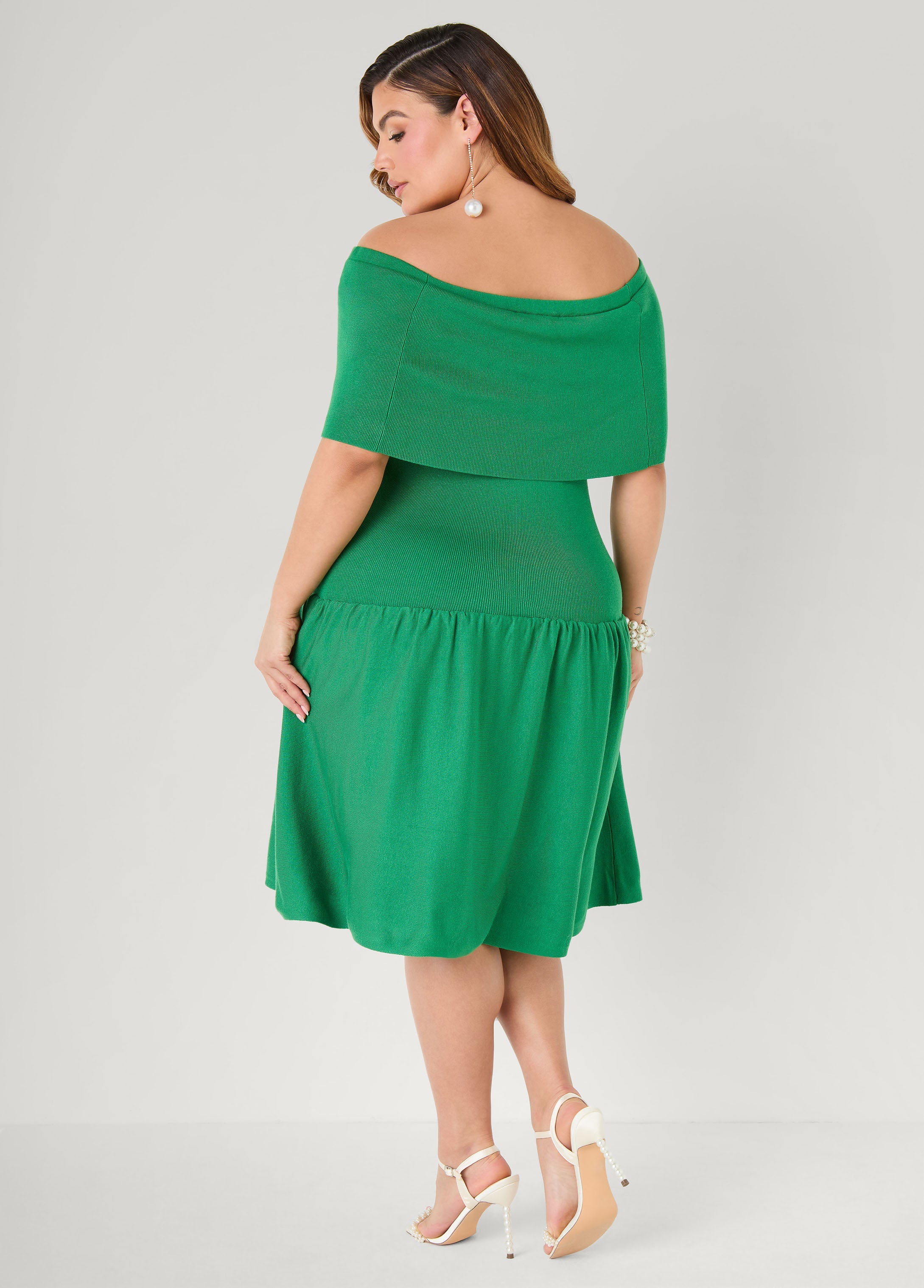 Off The Shoulder Sweater Dress