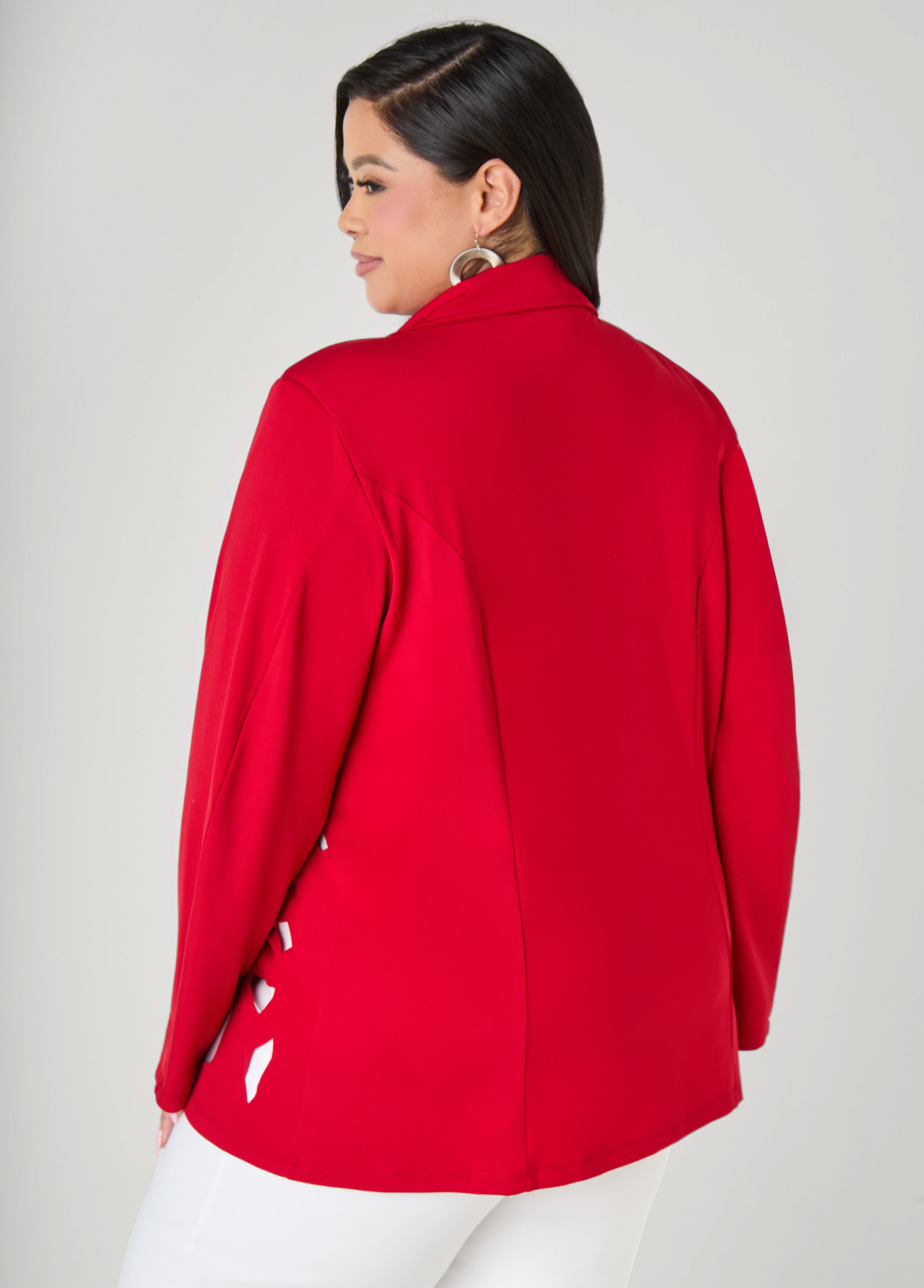 Cutout Knit Blazer
