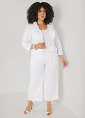 Ruffled Open Front Jacket