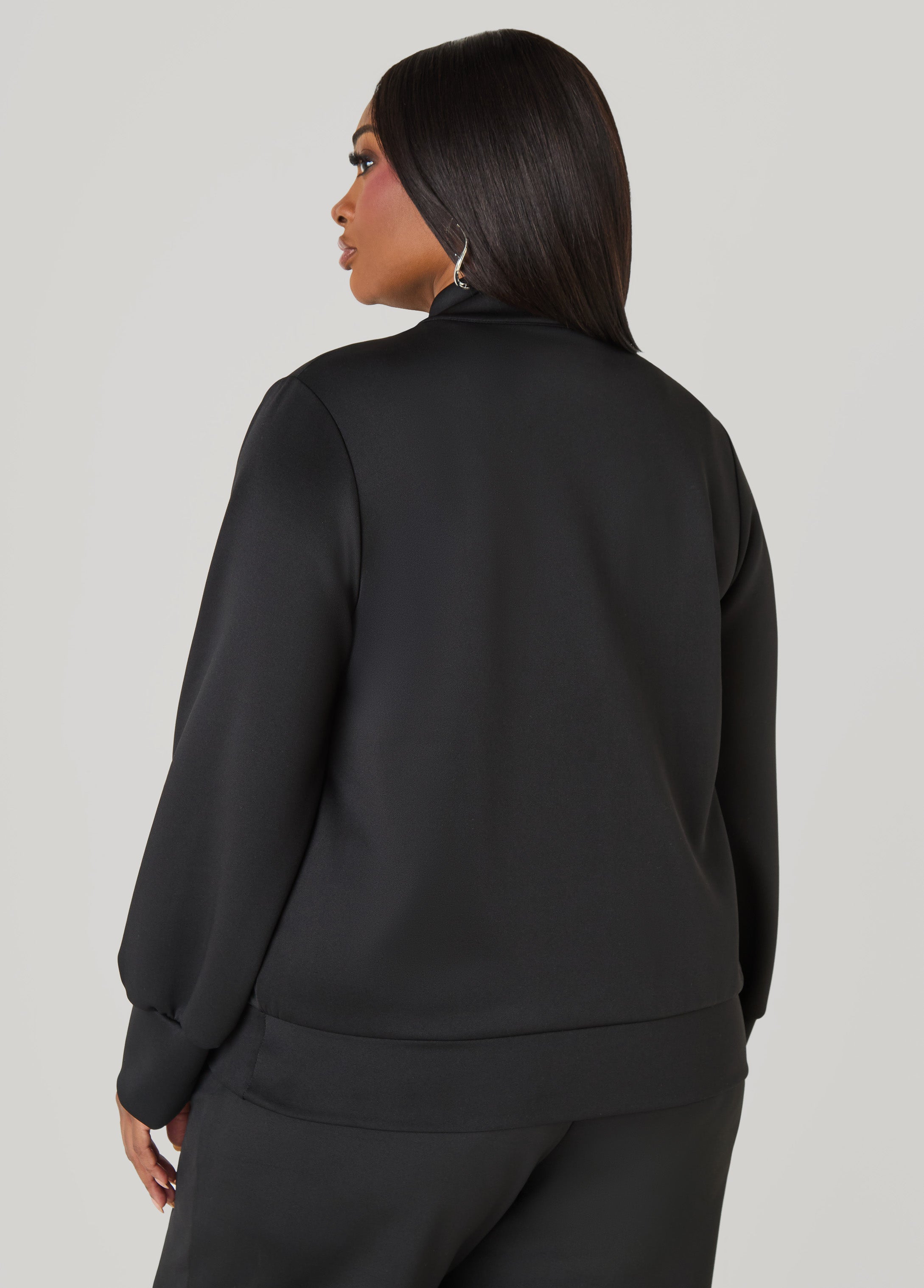 Striped Zip Front Track Jacket