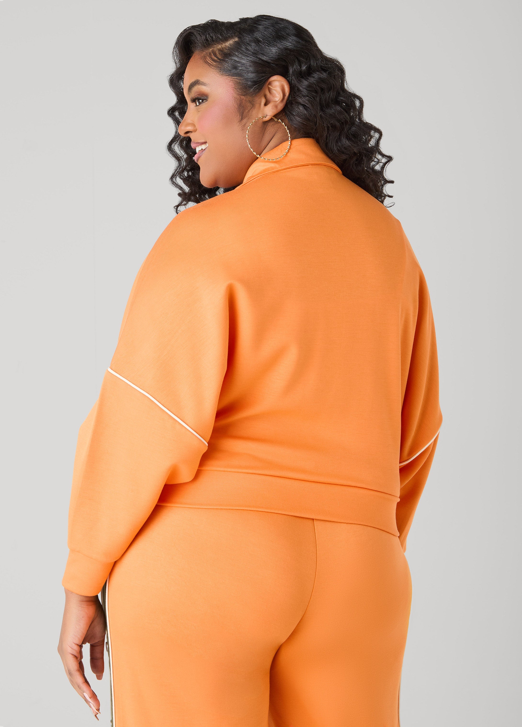 Piped Jersey Track Jacket