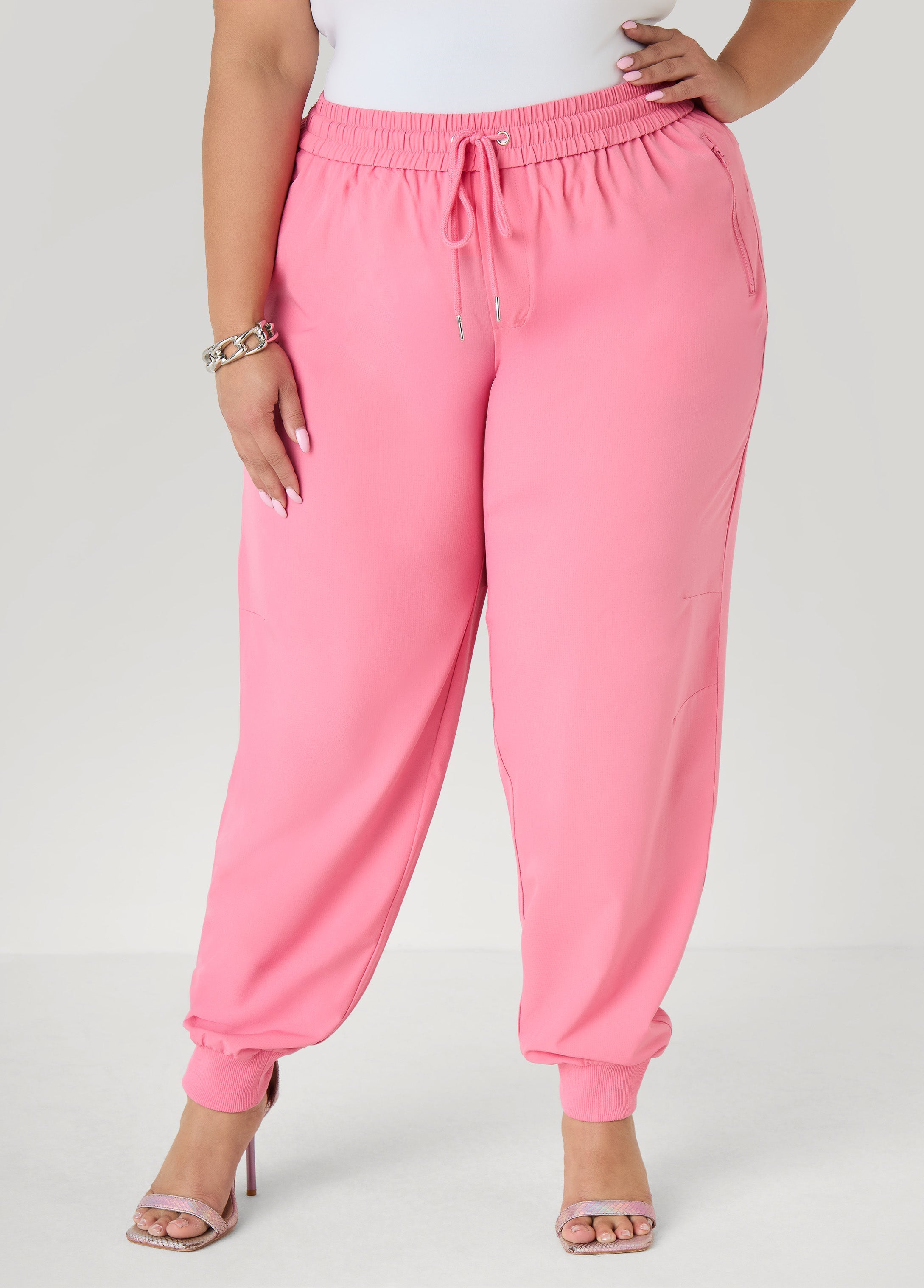 Drawstring Mid Rise Joggers