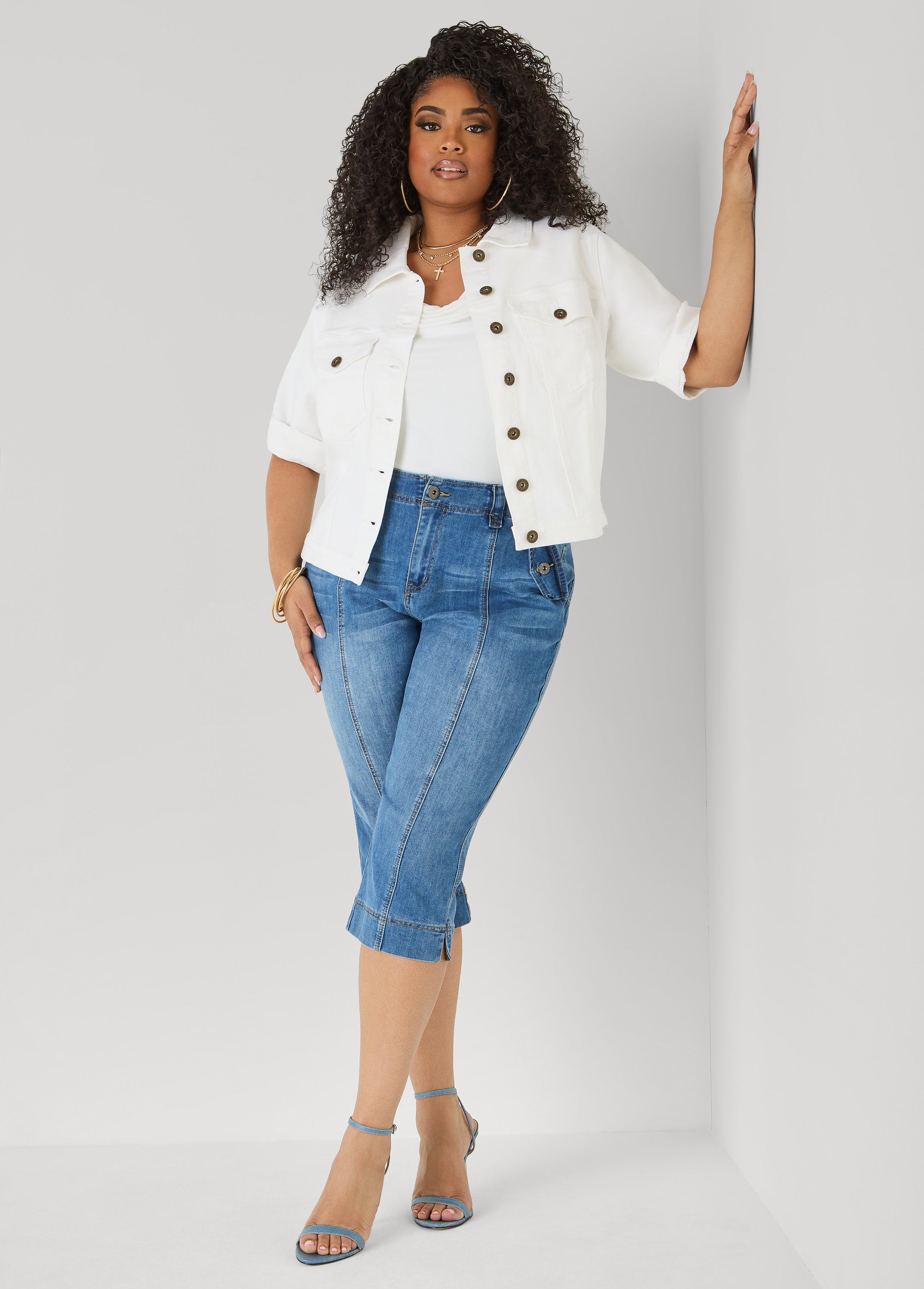 Cuffed Denim Jacket