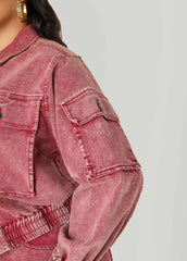 Stonewash Denim Cargo Jacket