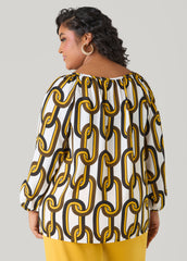 Chain Link Print Blouse