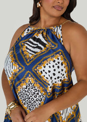 Chain Trimmed Animal Print Cami