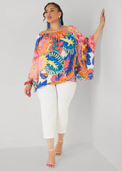 Off The Shoulder Floral Blouse