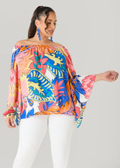 Off The Shoulder Floral Blouse