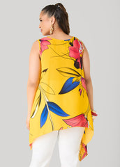 Floral Print Handkerchief Top