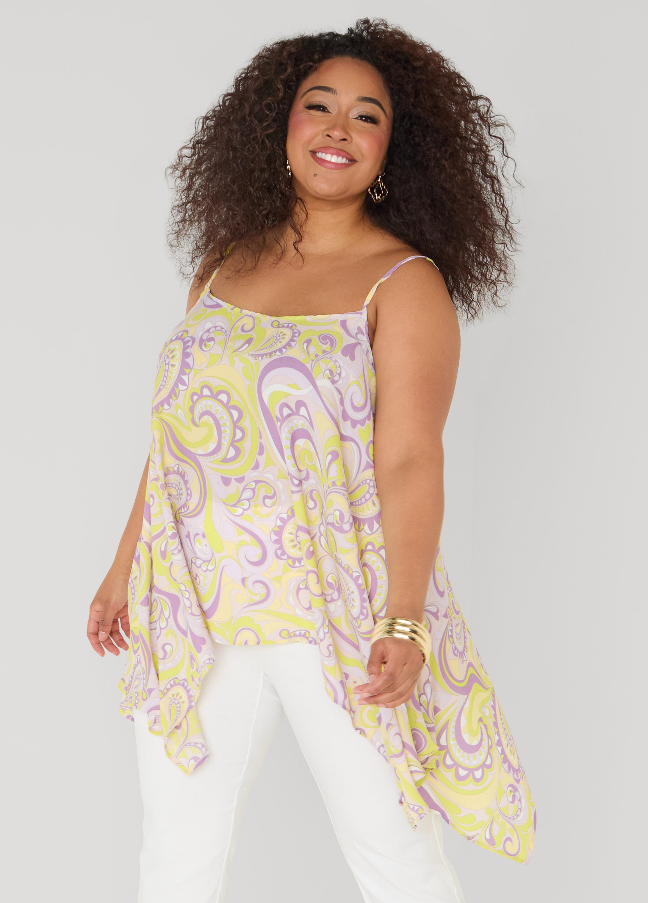 Paisley Print Handkerchief Tank