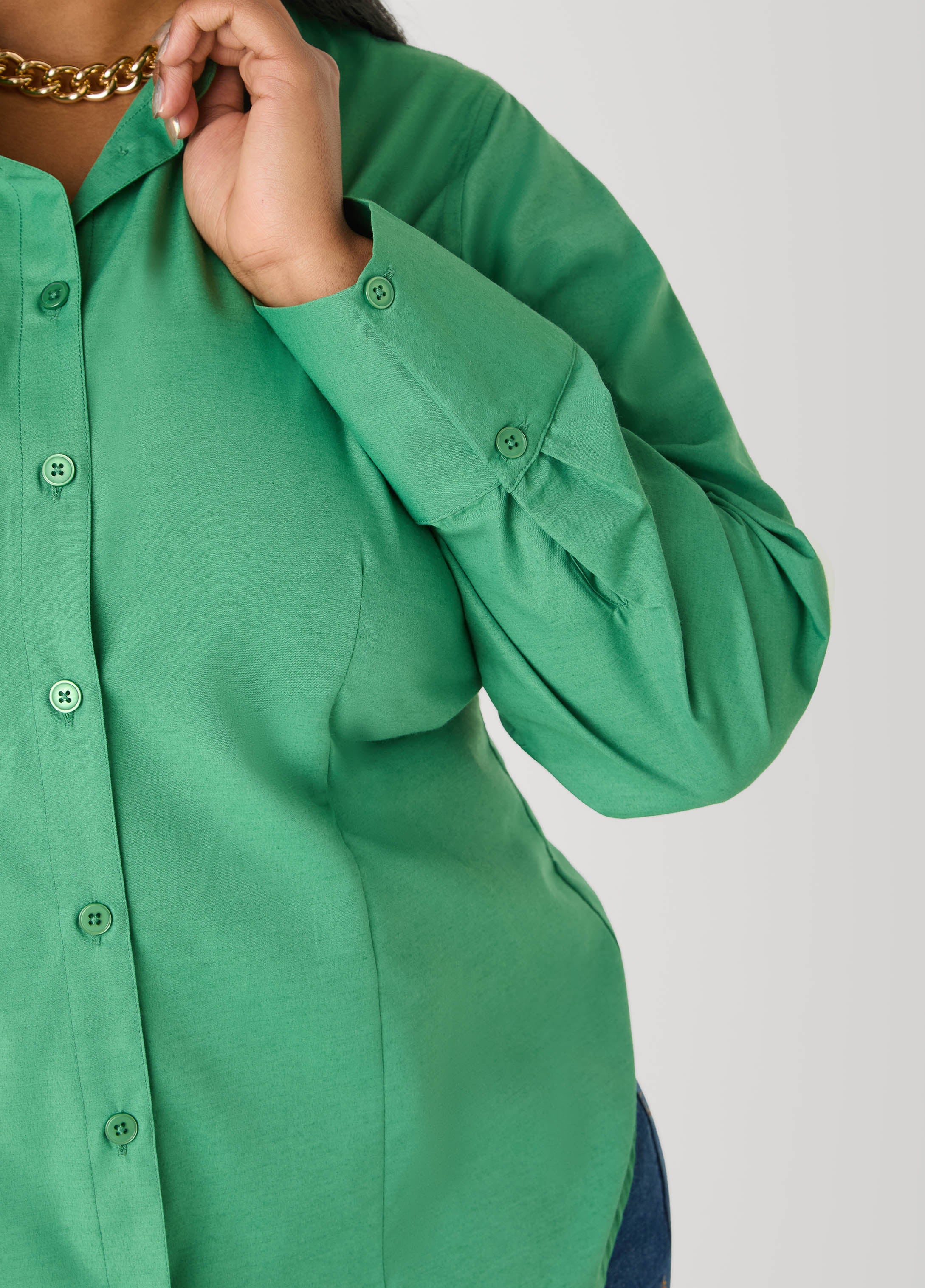 Tall Collared Cotton Blend Shirt