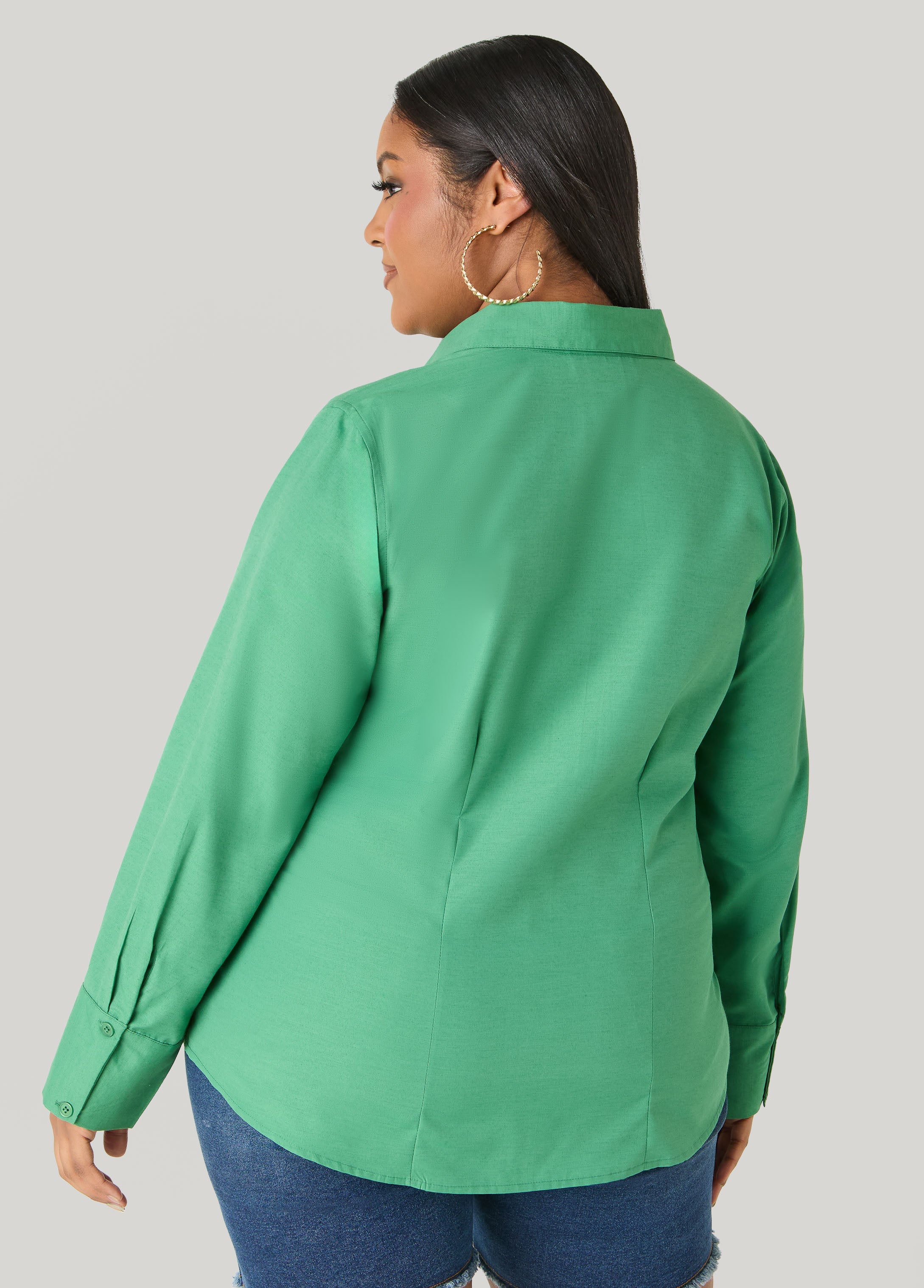 Tall Collared Cotton Blend Shirt