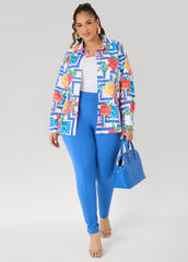 Floral Print Collared Shirt
