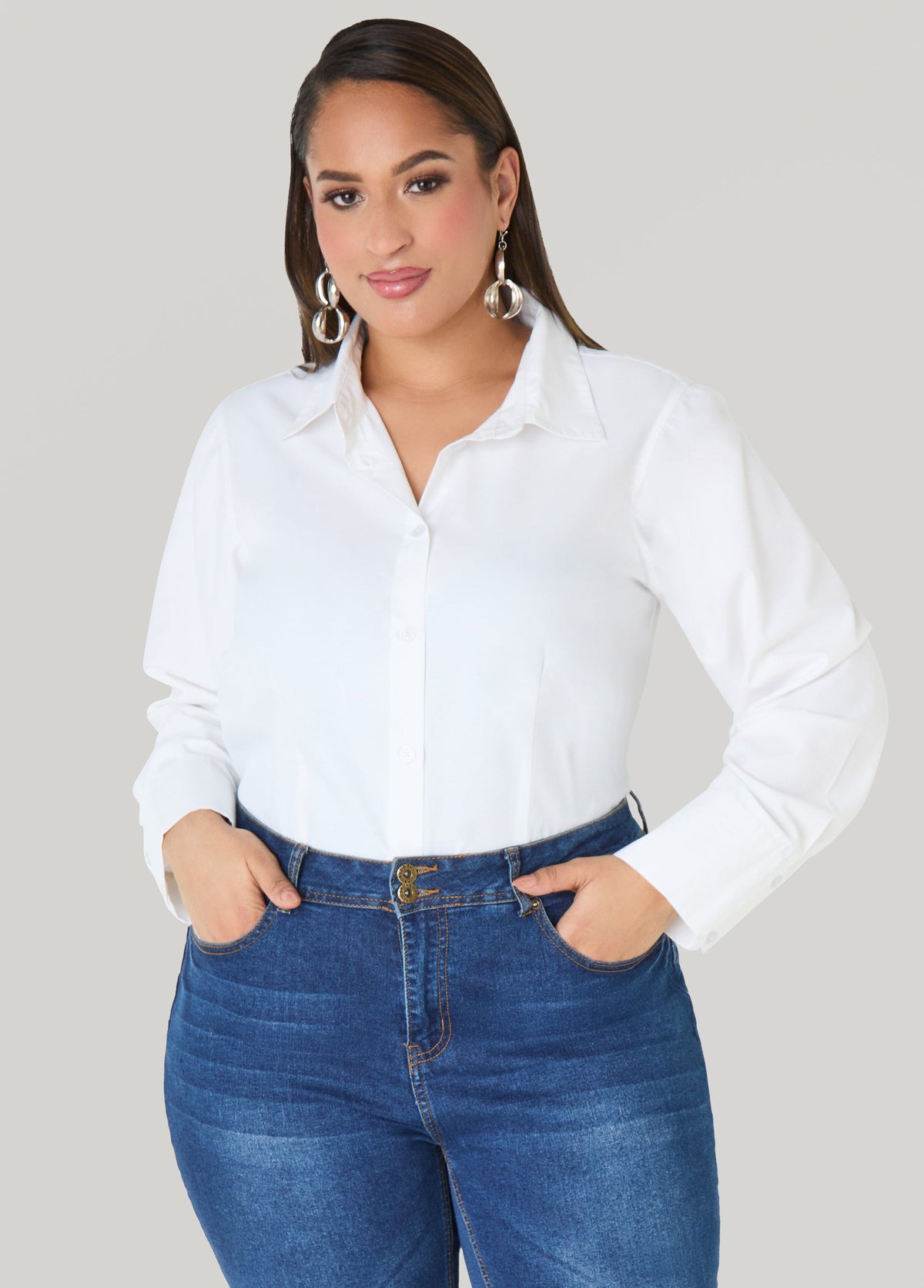 Tall Cotton Blend Collared Shirt