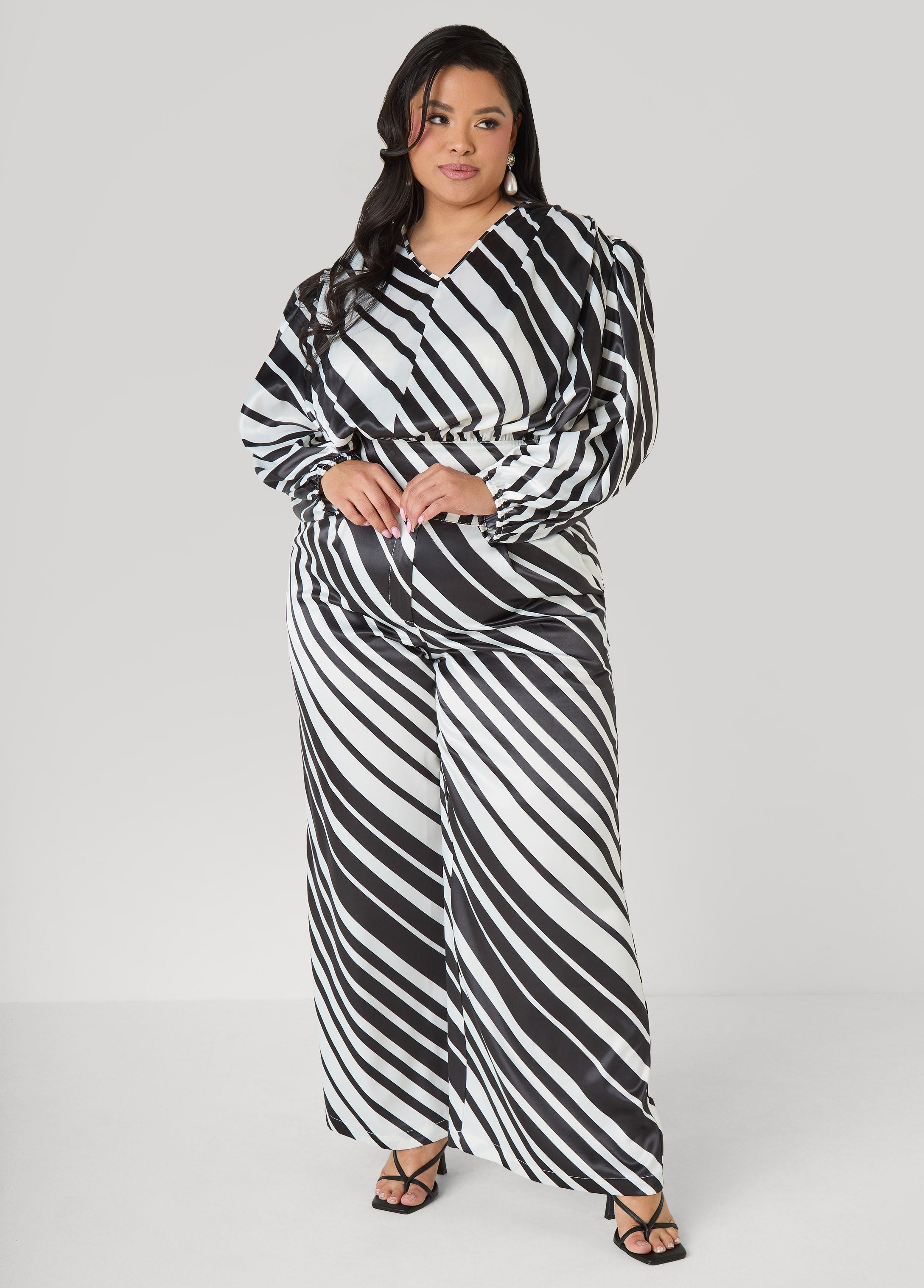 Striped Satin Blouse