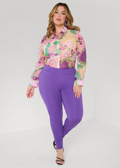 Floral Print Organza Shirt