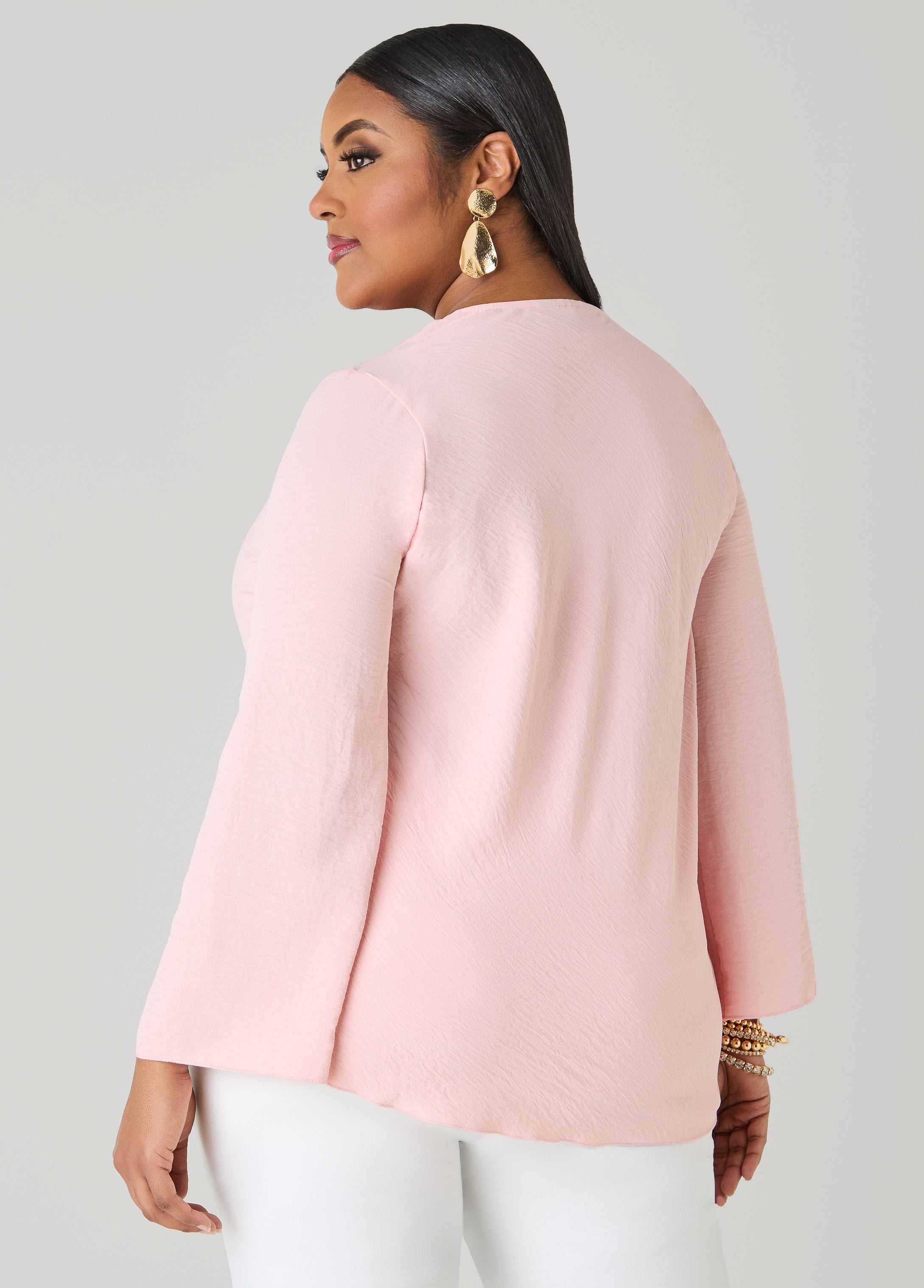 Textured Cowl Neck Blouse