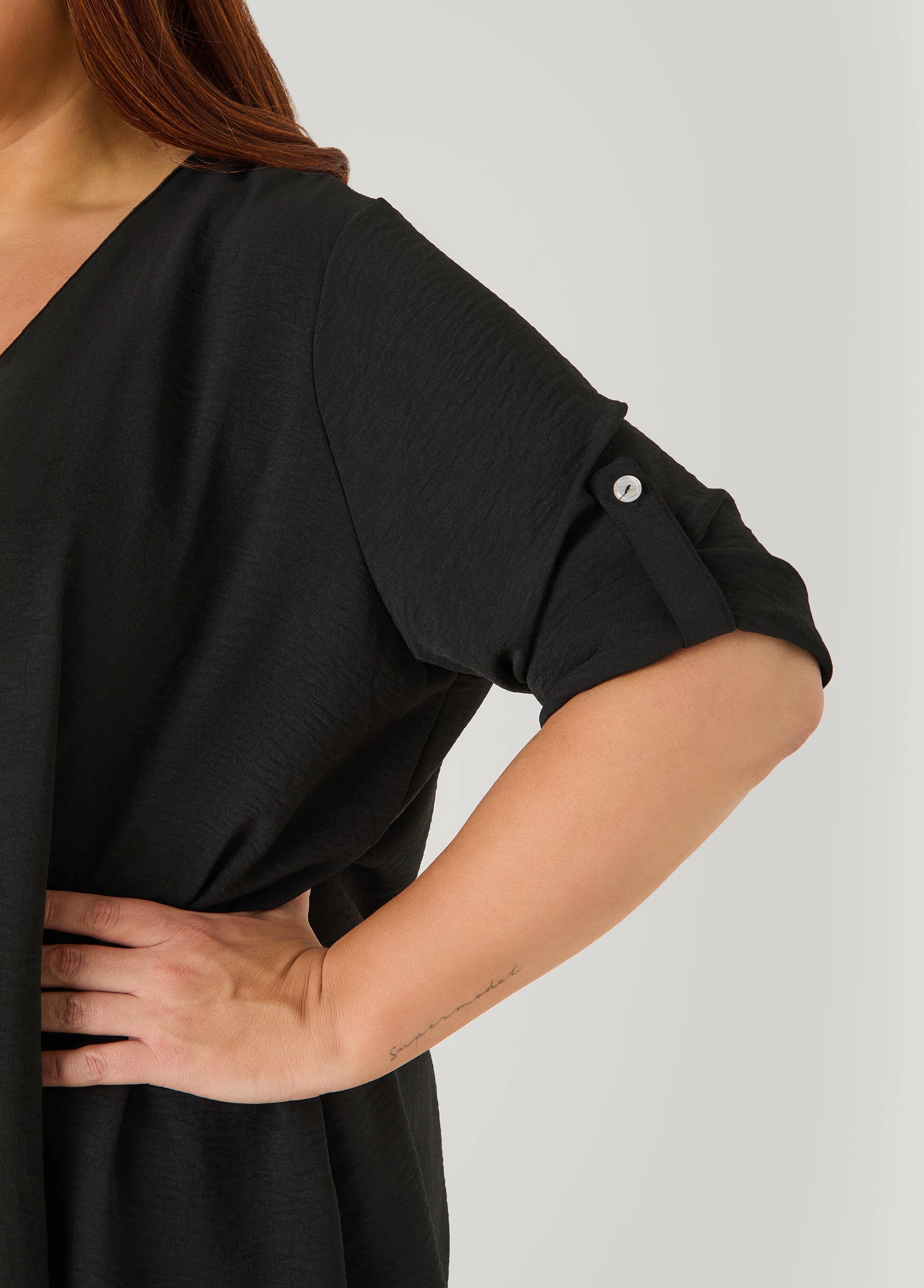 Textured Open Front Kimono