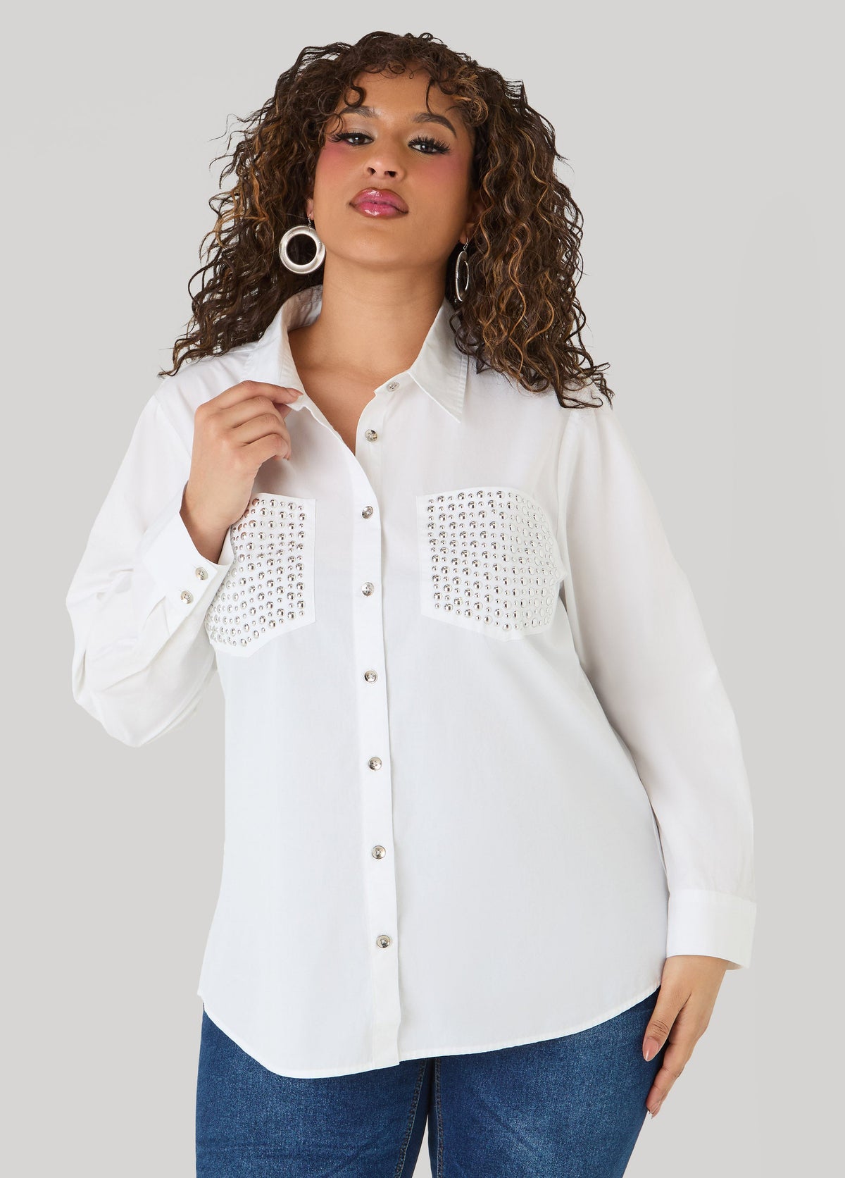 Studded Cotton Shirt