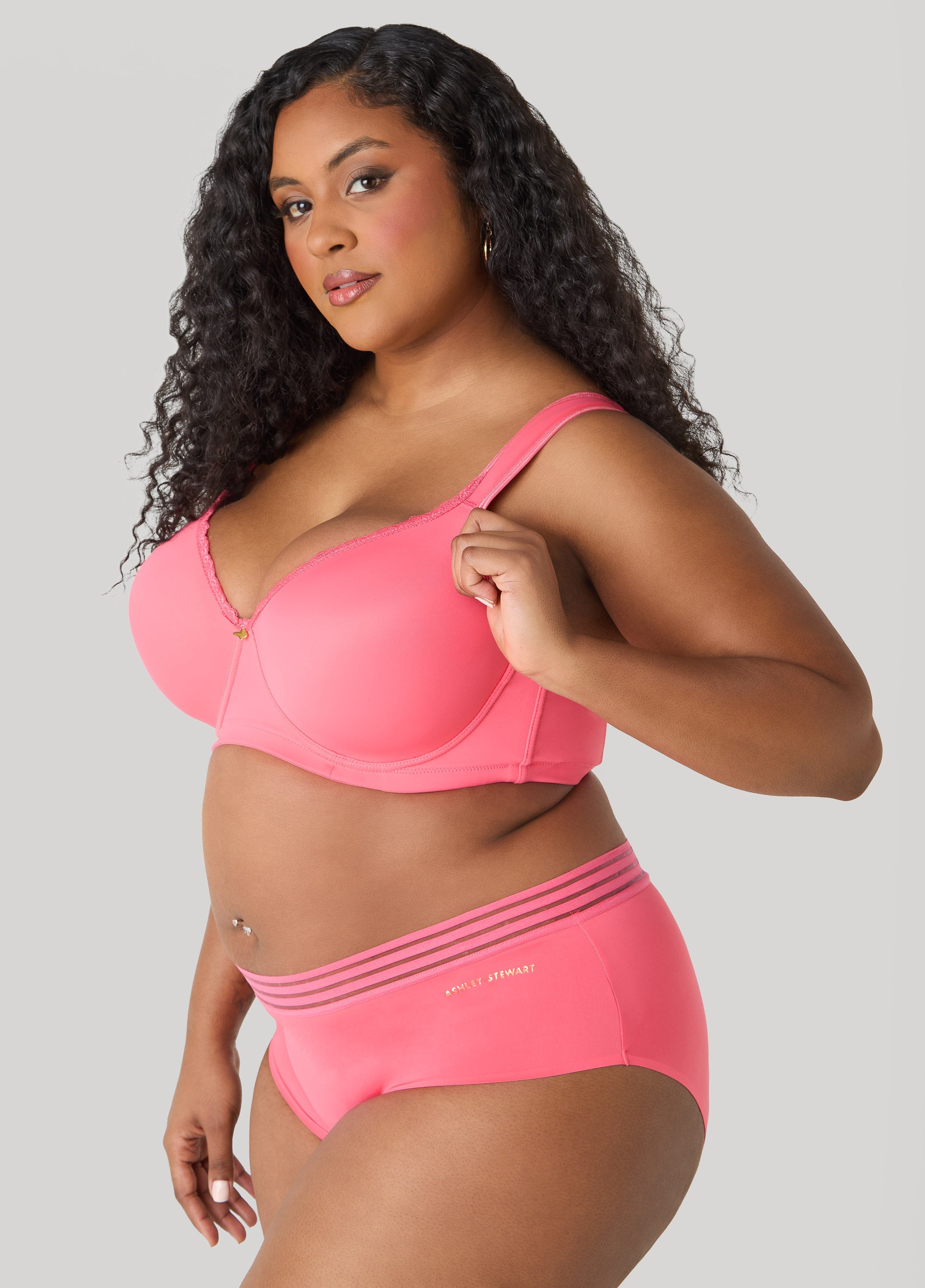 Lace Trimmed Full Coverage Butterfly Bra