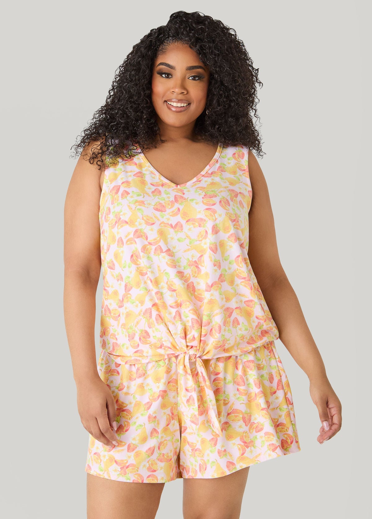 Moon To Noon Fruit Print Short Set