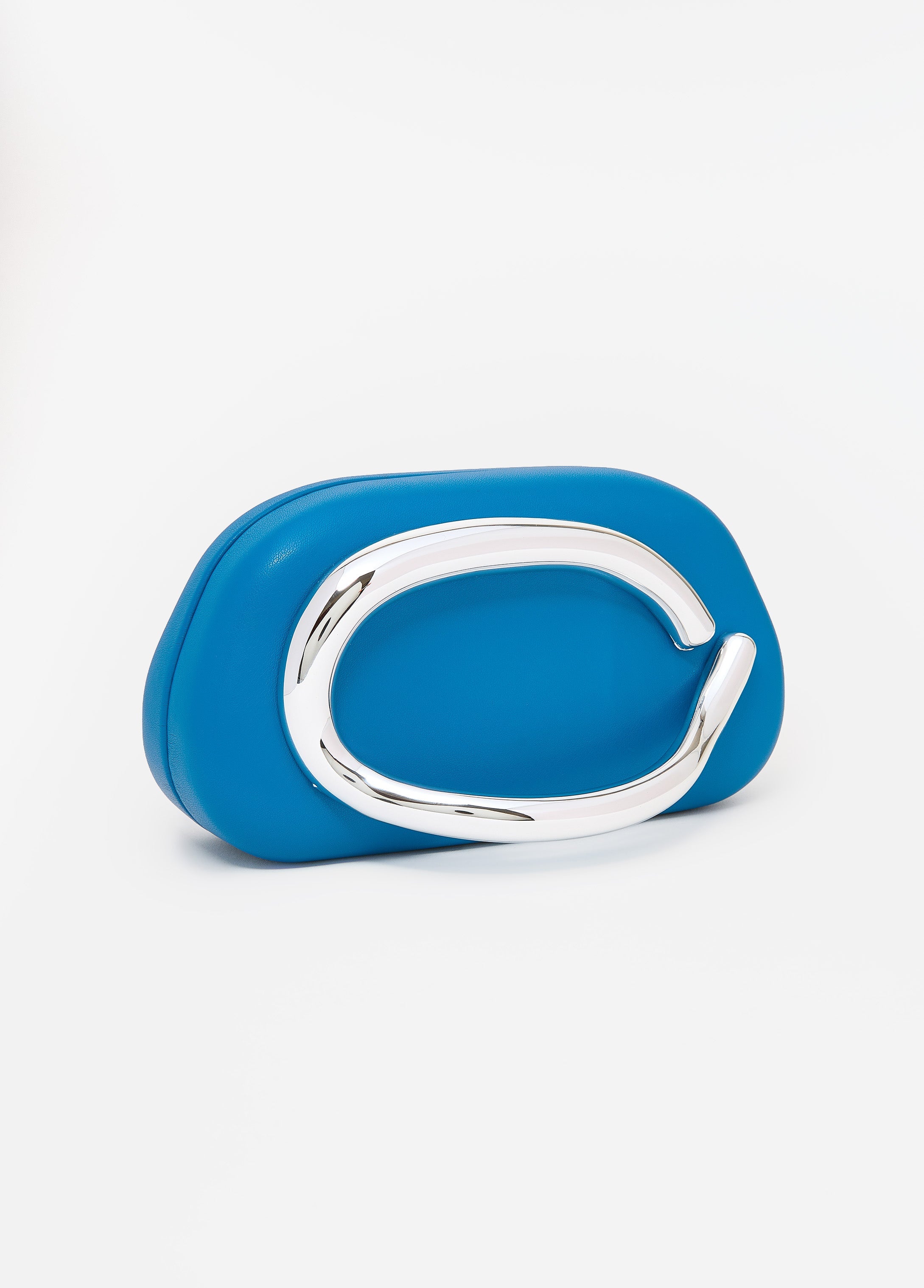 Sculptural Faux Leather Clutch