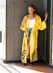 Pardon My Fro™ Mahogany Kimono