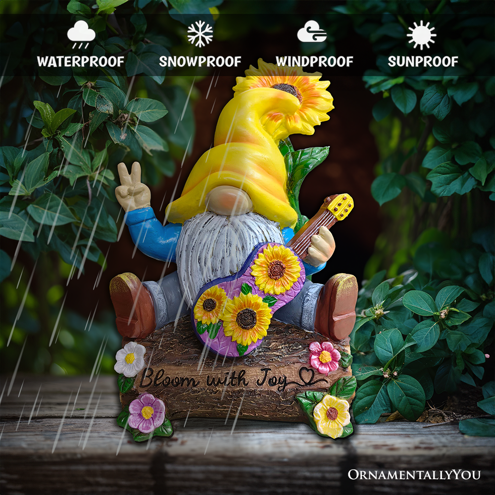 Bloom With Joy Garden Gnome Figurine