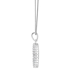 0.33 Carat Lab Grown Circle Of Life Diamond Pendant Necklace In Sterling Silver