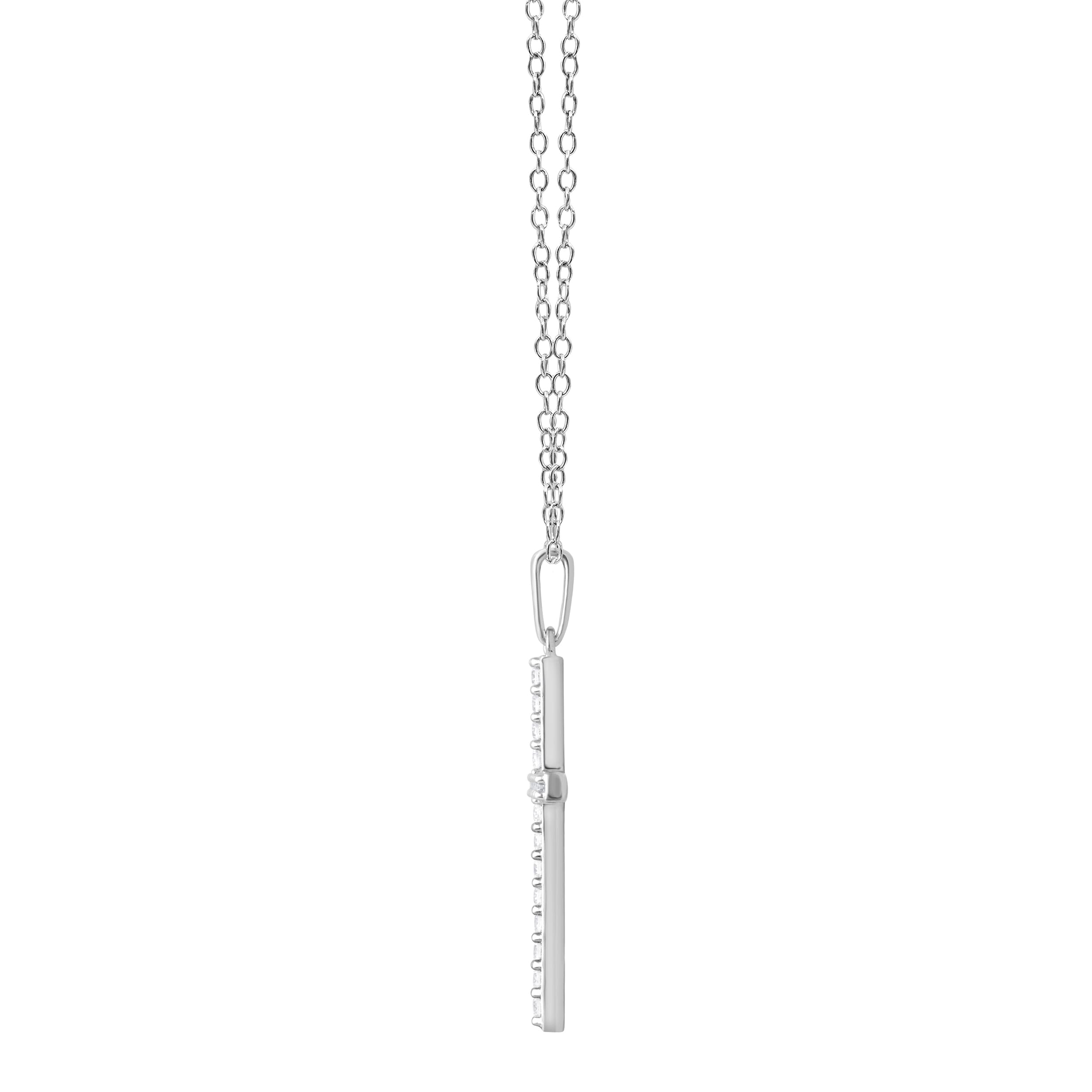 0.25 Carat Lab Grown Cross Diamond Necklace